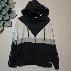 Black and Gray Hooded Jacket